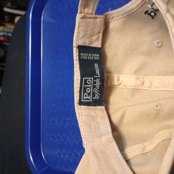 Polo Ralph Lauren Khaki & Black 'Scull&Bone' NWOT Adjustable Buckle Strap, OSFA - Picture 2 of 4